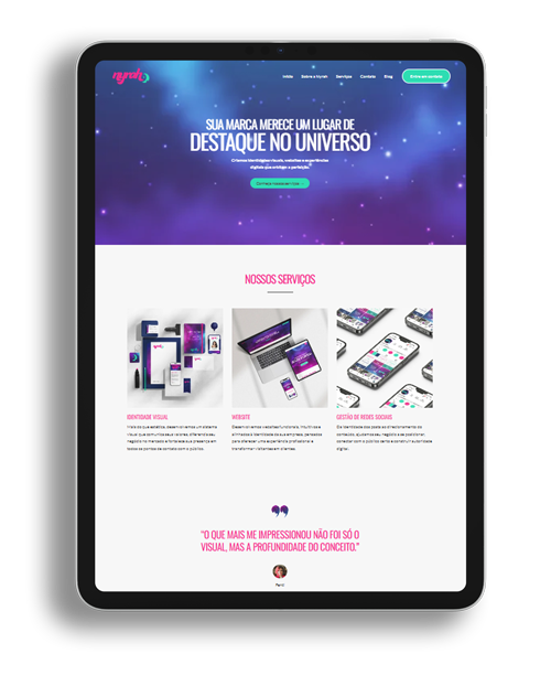 Criação de website identidadevisual website mockup